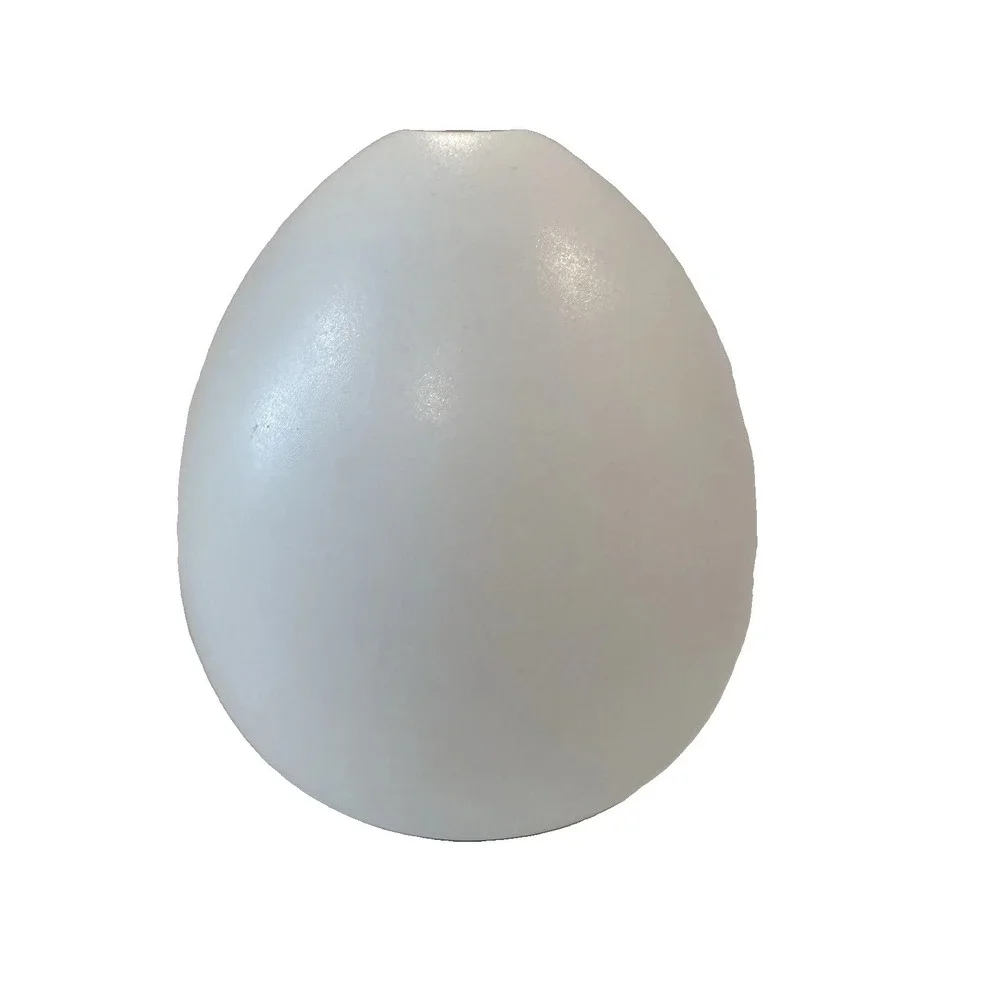 West Elm White Ceramic Egg Bud Vase Modern Minimalist Matte Decor 5in Stem